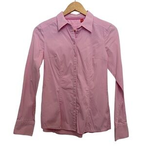 2/40$ ESPRIT button down shirt classic cotton light pink xs blouse cotton elasta